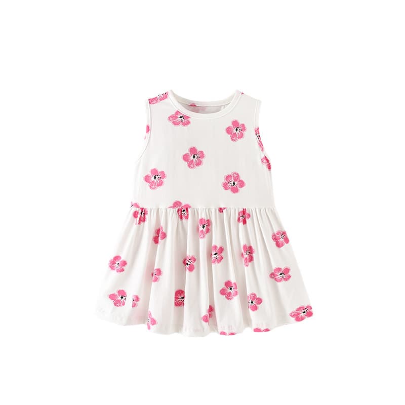 Cross-border Malwee Summer Girls Dress European and American Cute Little Princess Dress Breathable European and American Vest Dress Daily Wear