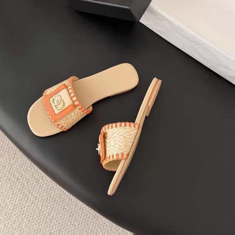 Chanel Style Flat Sandals, Premium, Beach Vacation Slides, 2026 New