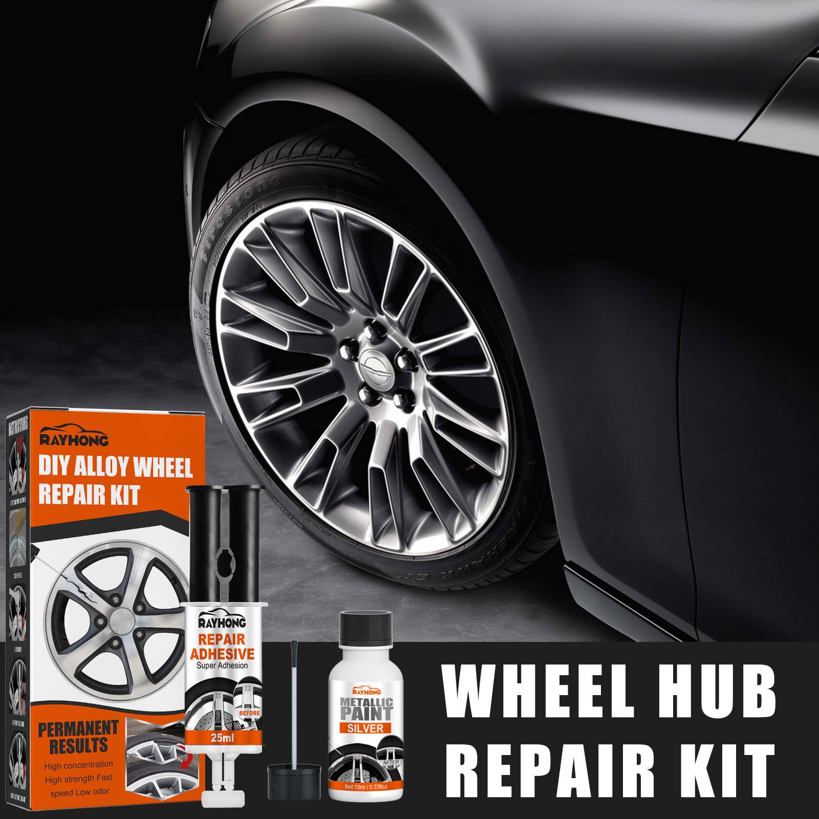 Rayhong Wheel Hub Scratch Repair Agent Car Scratch Care Agent Paint Touch-Up Scratch Remover