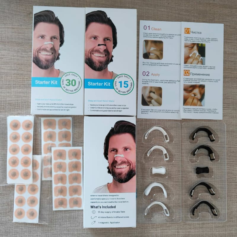 Cross-border best-selling magnetic nasal breathing expander, factory direct sales of nose strips and clips, intake magnetic ventilation nose strips