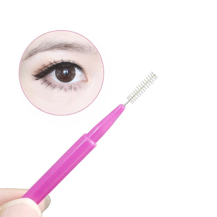 Spiral Disposable Eyebrow Brush Portable Disposable Eyelash Brush with Lid Eyebrow Brush Eyelash Comb Beauty Tool