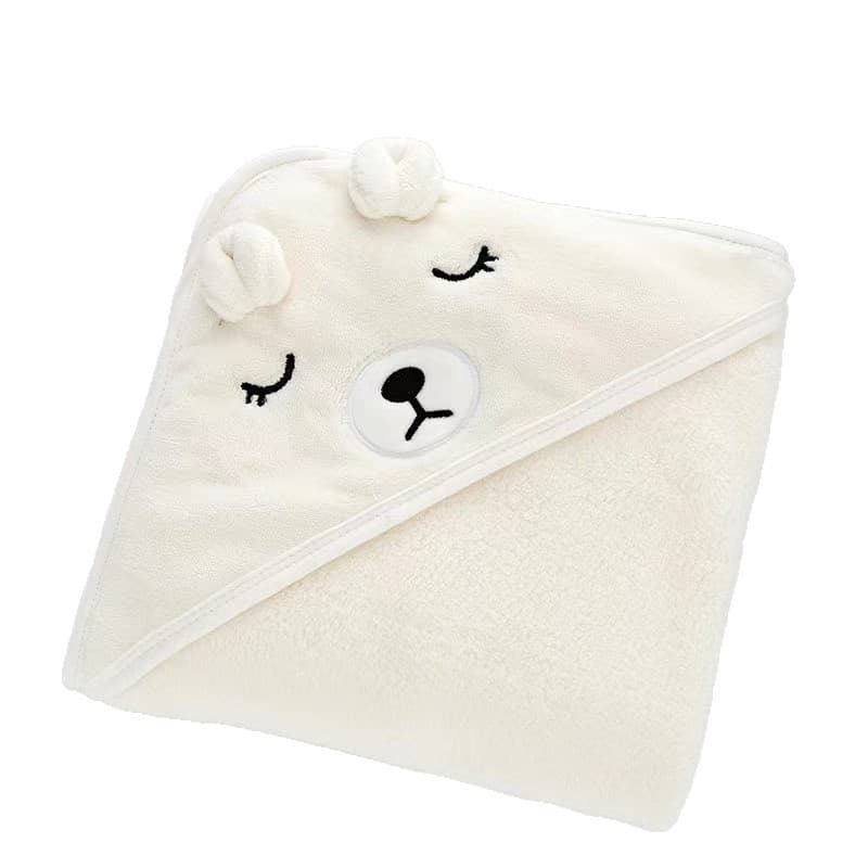 Children's Bath Towel Poncho Bathrobe Wholesale Hooded Baby Wearable Thickened Coral Fleece Absorbent Children's Wrap Towel Bath Towel