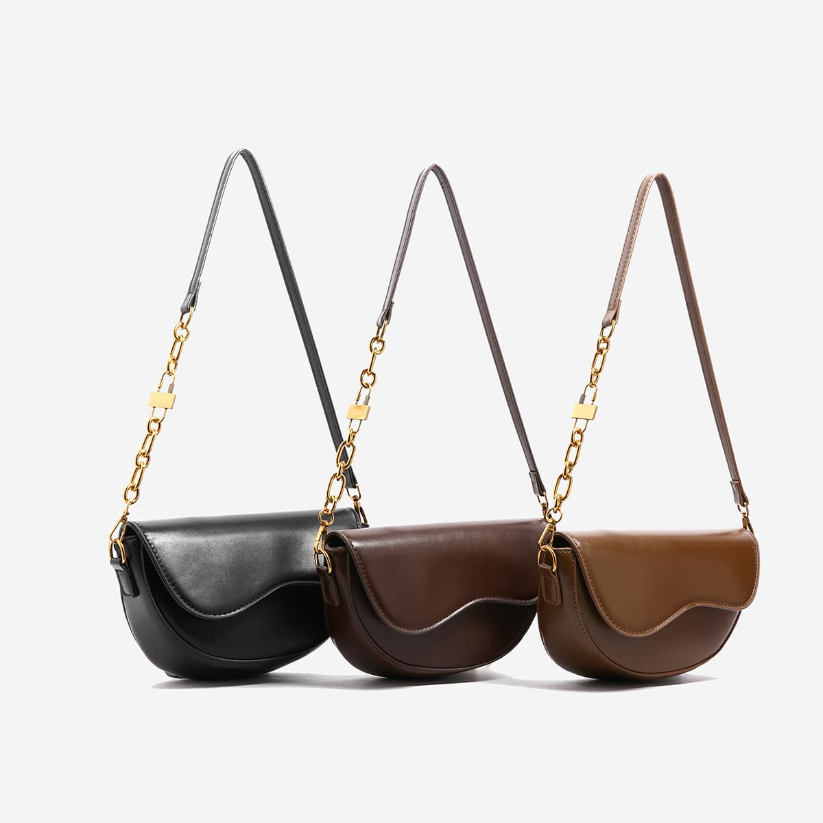 2025 Trendy Retro Fashion Versatile Single Shoulder Crossbody Bag Niche Design Saddle Bag Trendy New Women's Bag