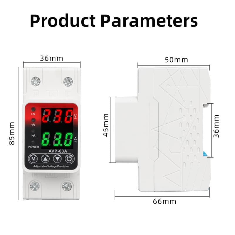 Voltage Protector Automatic Voltage Regulator 63A Over-Under Voltage Protector