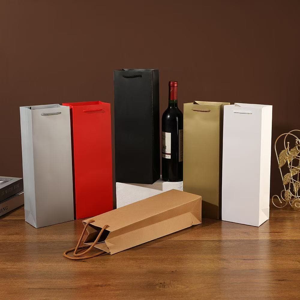 Teacher's Day Gift Bag, High-End Wine Packaging Bag, Valentine's Day Gift Bag, Rectangular Tote Bag