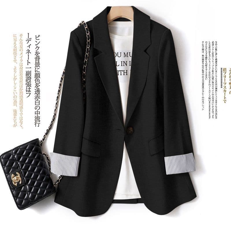 Plus Size Women's Clothing (300 lbs) - Perfect Sizes】Women's Blazer, 2024 Spring/Autumn New Korean Style Slim Fit