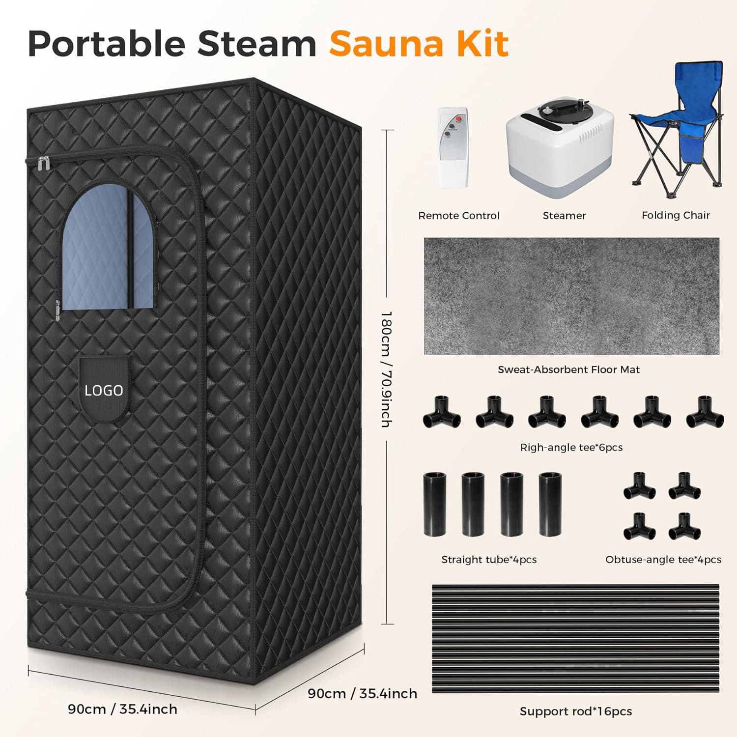 Amazon's Most Popular Steam Box in North America, Cross-Border Home Full-Body Sauna Box, Folding Portable Sweat Steamer