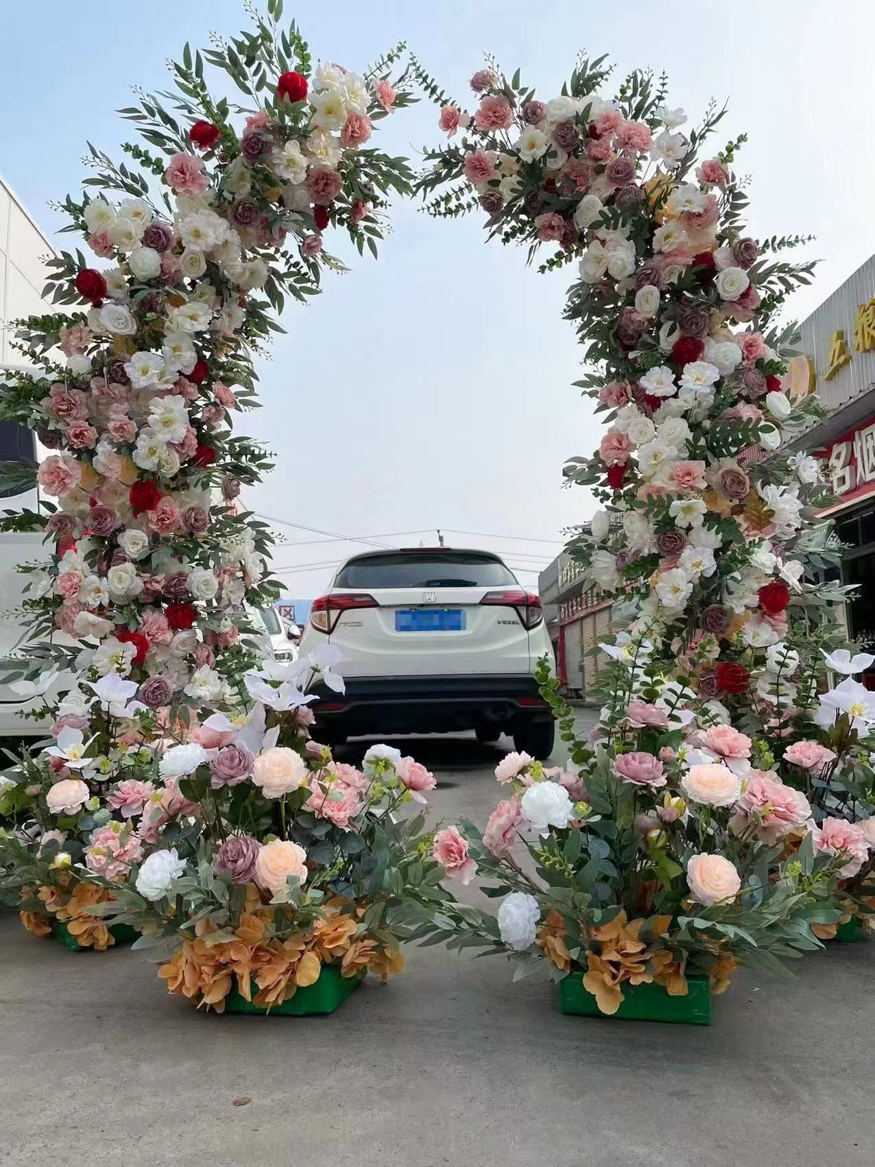 Wedding Props Wrought Iron Arch Flower Stand Horn Door Ivory Door Lawn Wedding Horn Door Outdoor Climbing Frame