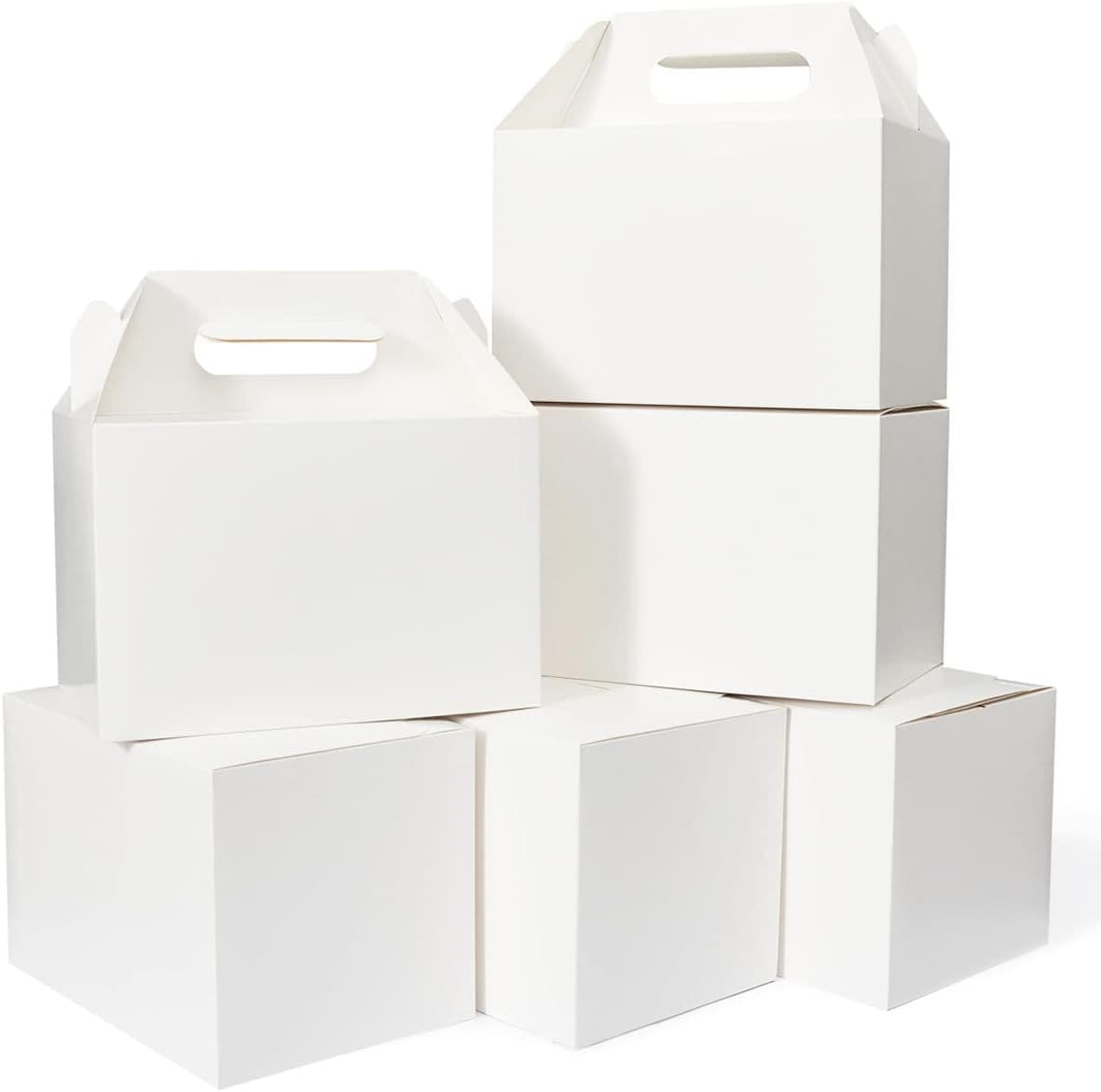 European-style Cross-border Exclusive Large Party White Hand-held Gift Box Foldable Lunch Box Recycled Paper Box