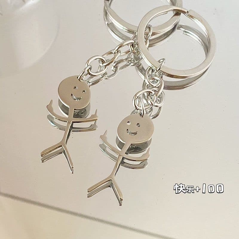 Little Red Book Ghost Couple Keychain Pendant Cute Elementary School Student Best Friend Backpack Accessories Pendant Car Key