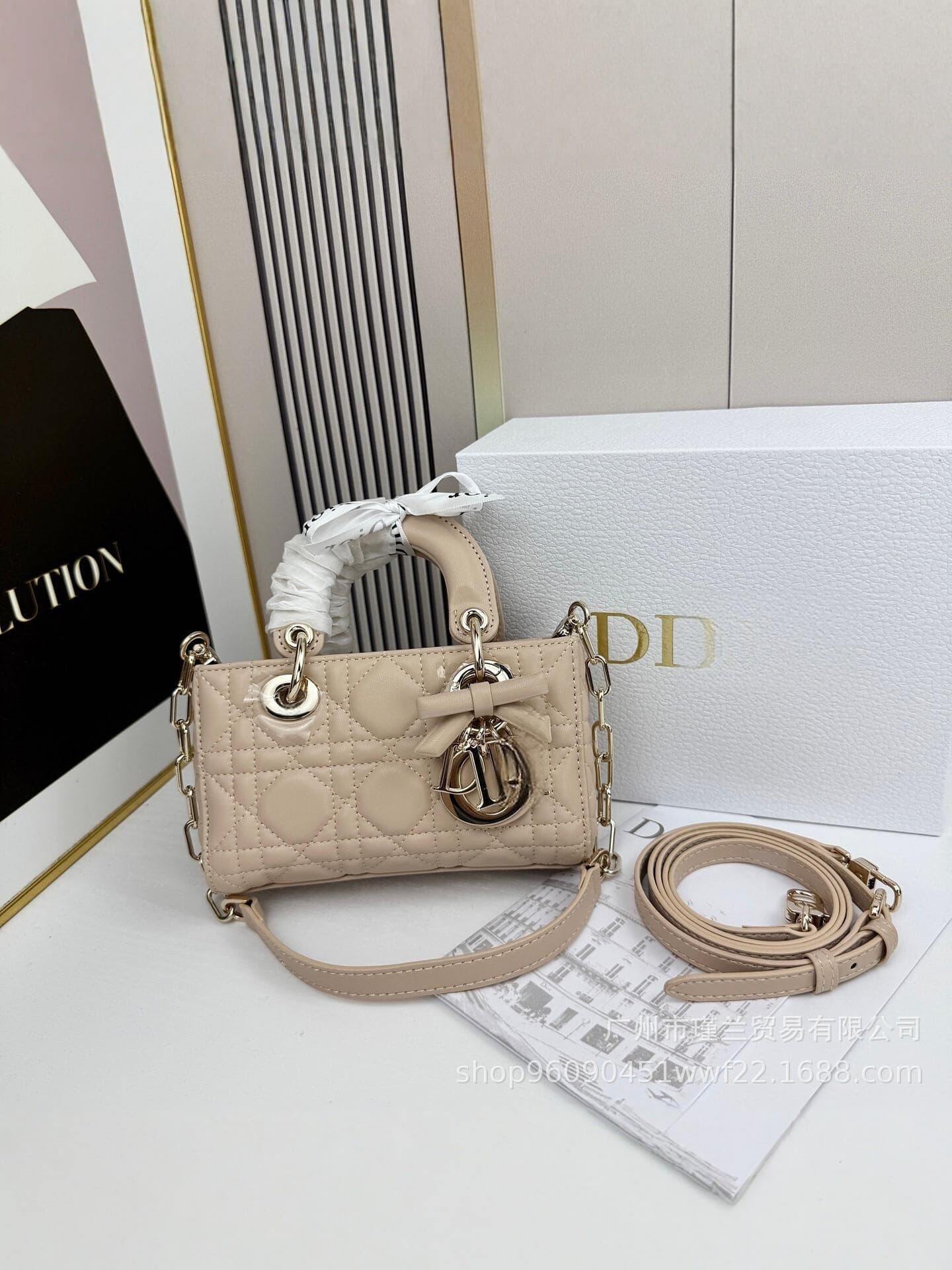 2025 New Lambskin Lady Dior Bag Chanel-Style Quilted Chain Crossbody Bag Handbag Luxury Versatile with Box