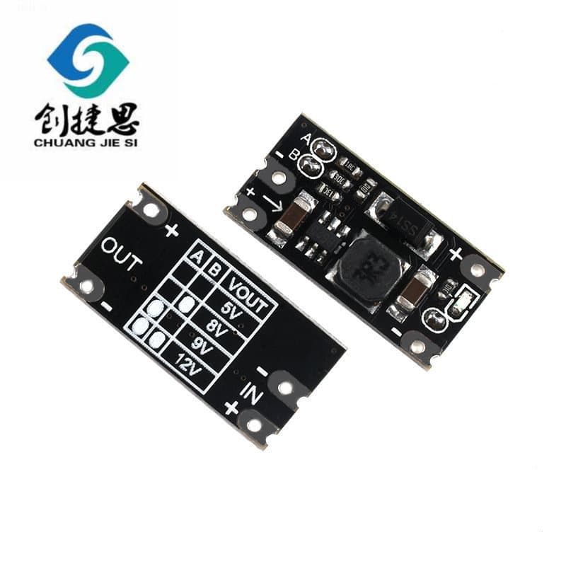 3.7V to 12V DC-DC Boost Module Supports 5V/8V/9V/12V Output Lithium Battery Boost