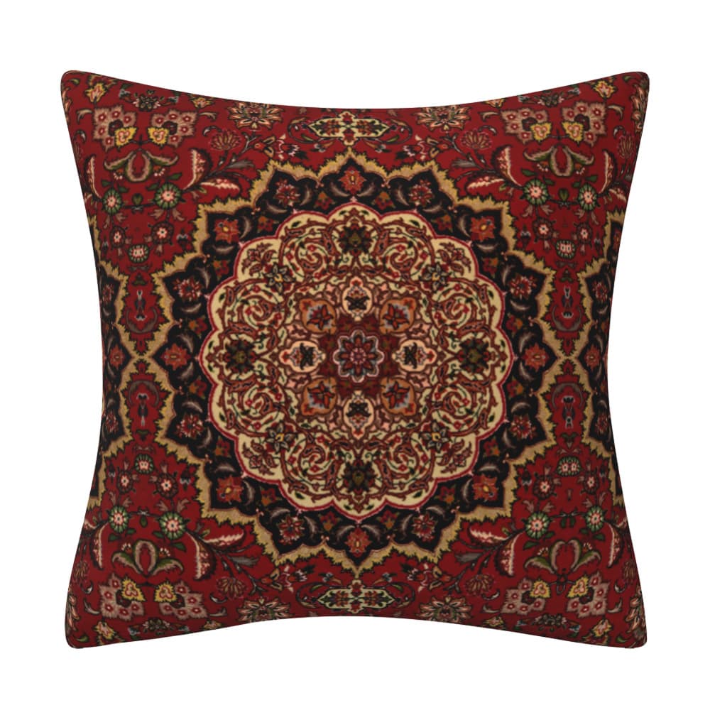 Turkish Persian rug with vintage floral pattern, throw pillowcase, home decor, cushion, pillowcase, linen.