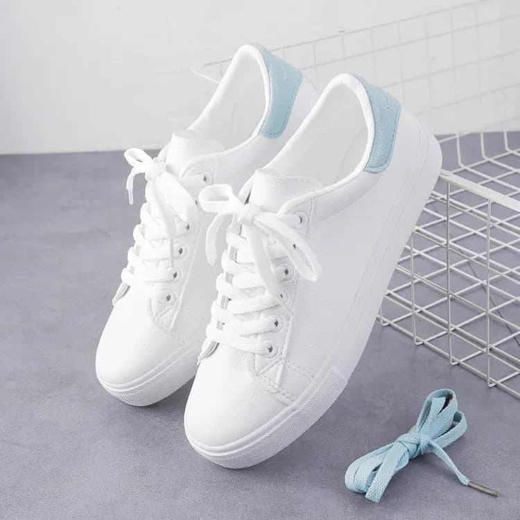 Foreign Trade Small Size White Shoes for Women 2025 Spring and Summer New Student Flats Trbottomy Shoes Versatile Flats Sports Board Shoes