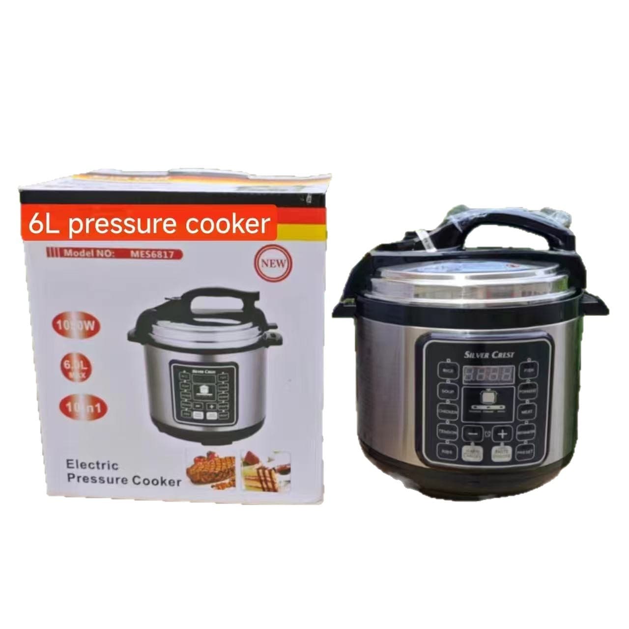 Cross-border Export 6L Multifunctional Smart Electric Rice Cooker Pressure Cooker Large Capacity Pressure Cooker