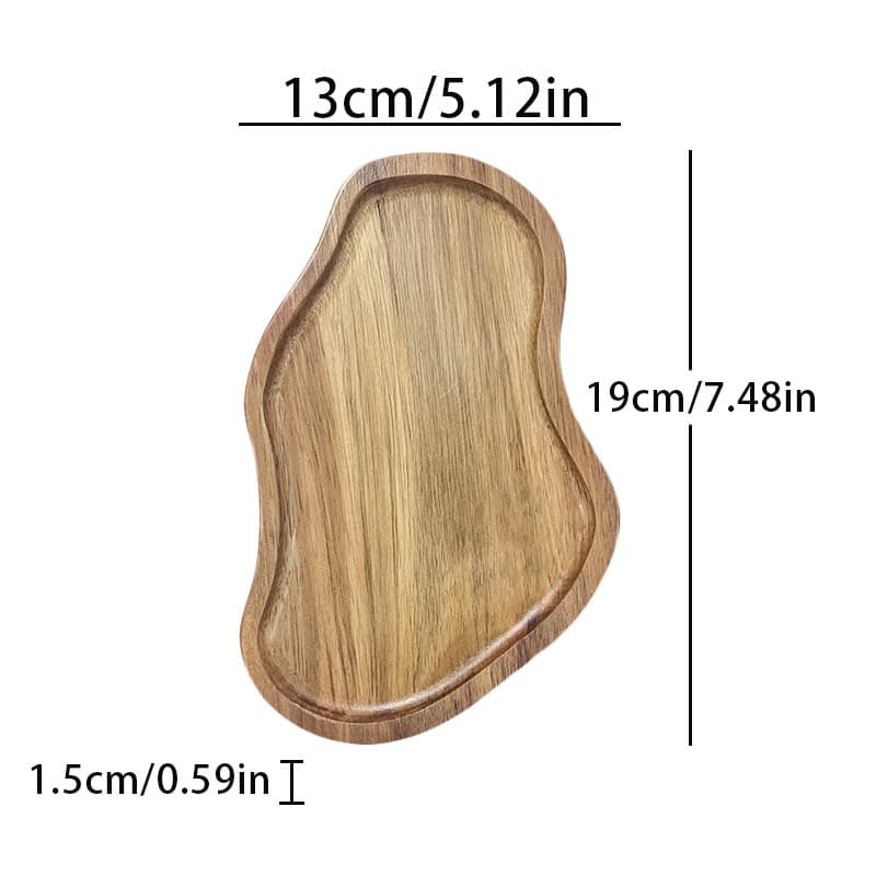 Cross-border Creative Solid Wood Peanut-shaped Acacia Wood Dinner Plate Household Fruit Snacks Tea Cup Wooden Tray Factory Wholesale