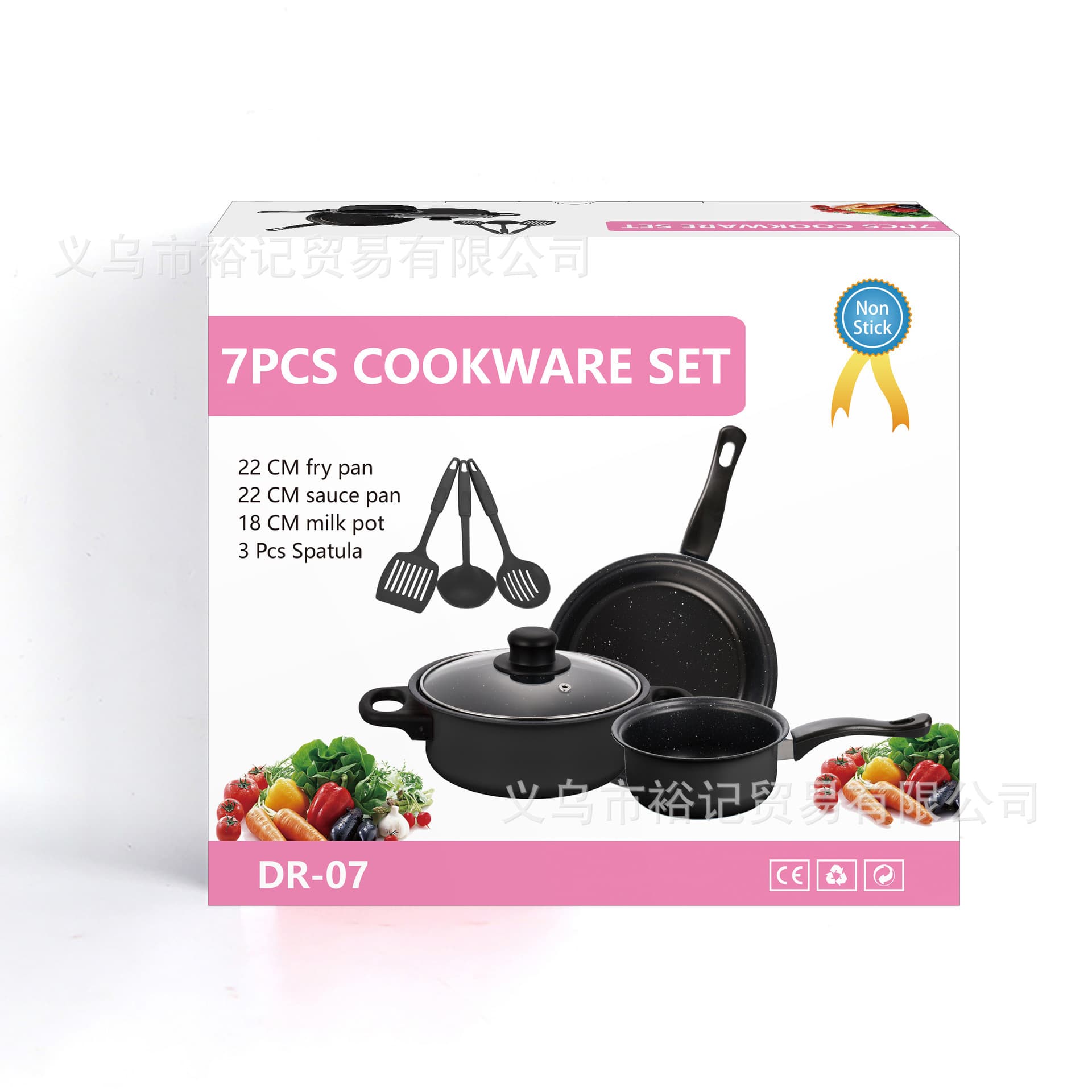Hot-selling Export Cookware 4-Piece Set, 13-Piece Cookware Set, Soup Pot, Frying Pan, Non-stick Cookware Set