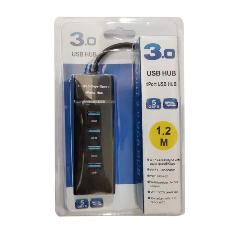 1.2m USB 3.0 Hub Splitter for Laptop, Multi-Function External Keyboard, USB Drive Expansion Dock HUB