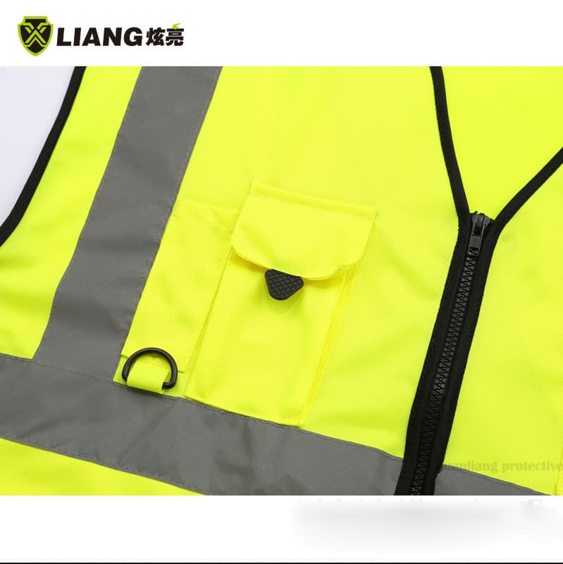 Jingrun's Best-Selling Multi-Pocket Reflective Safety Vest, Popular Online Model, Direct Supply from the Factory