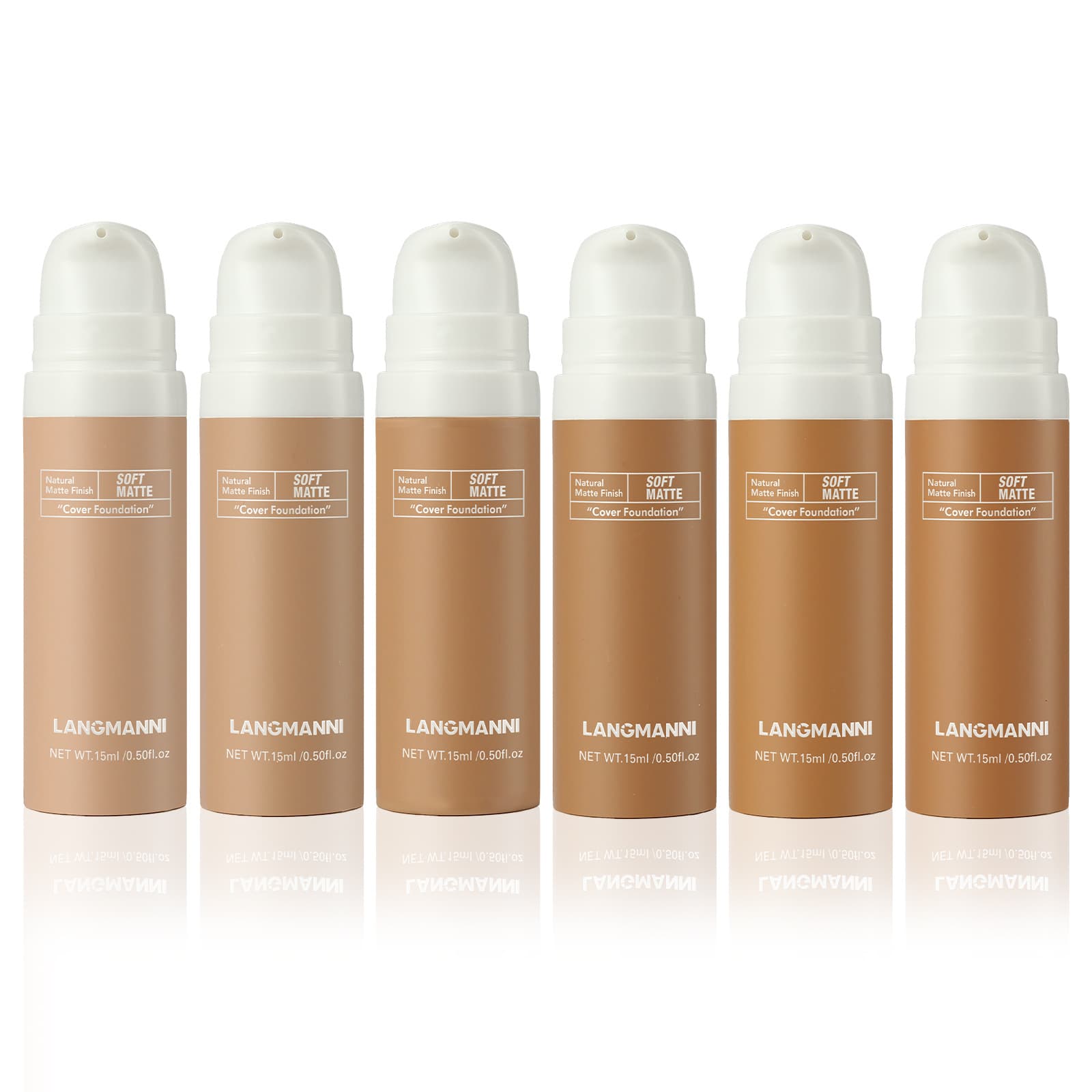 LANGMANNI Cross-Border Makeup Foundation - Matte, Concealing, Long-Lasting, Non-Falling, Pore-Minimizing Foundation (European and American Style)