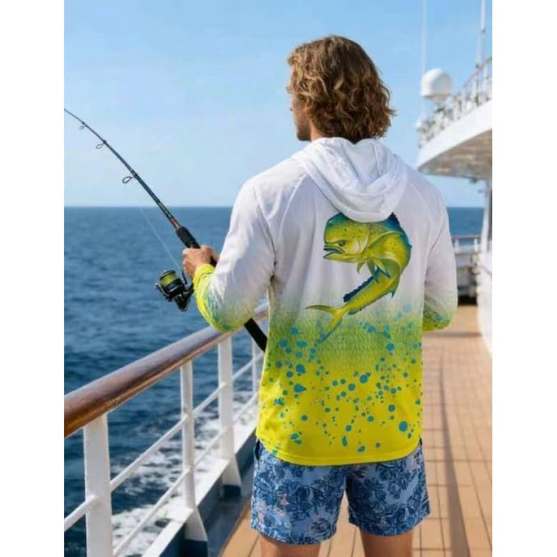 Riding Suit 3D Printed Long Sleeve Resort Style 26 European and American Men's and Women's Camo Hooded Fishing Shirt Beach Cover-Up