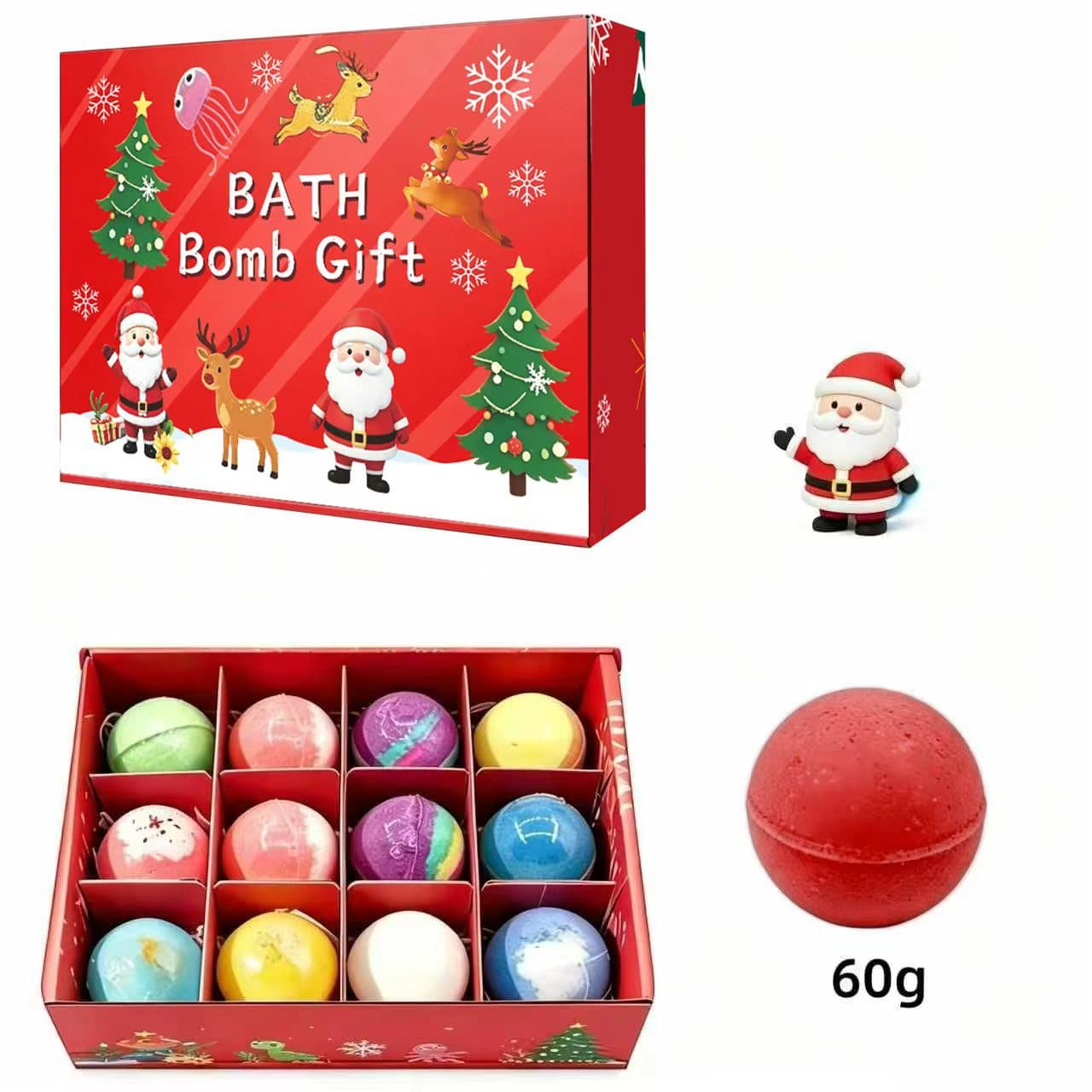 Bath Bomb with Hidden Toy Ocean Bath Salt Set for Kids