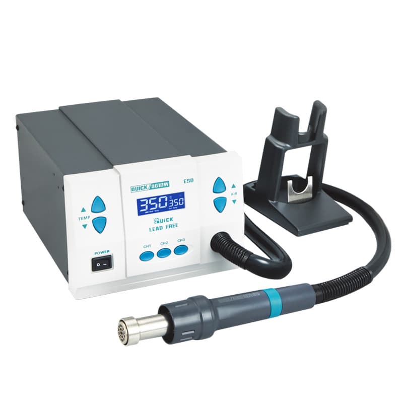 QUICK 861DW Hot Air Gun, High-Power Electronic Repair Hot Air Gun, Industrial-Grade Hot Air Welding Gun