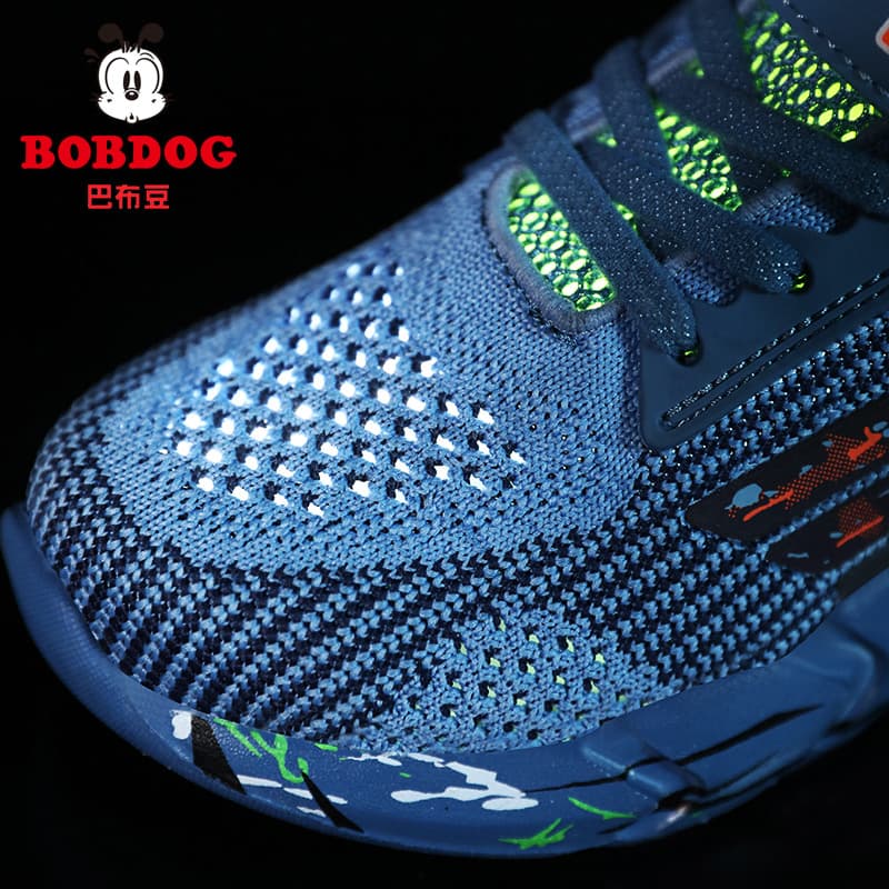 Bobdog Boys Summer Single Mesh Hollow Breathable Large Mesh Sports Shoes Middle Big Boy Running Shoes Basketball Shoes
