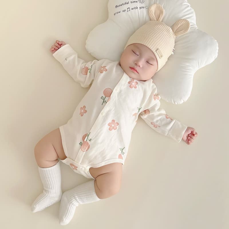 Cotton Baby Romper, No Bone Snap Crotch, Newborn Undershirt, 0-12 Months, Bodysuit, All Season