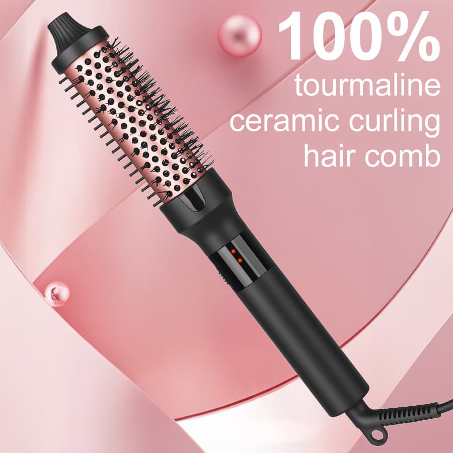 38mm 3-in-1 curling brush for home use, gentle on hair, perfect for lazy people, great for big waves and curls, factory direct stock.