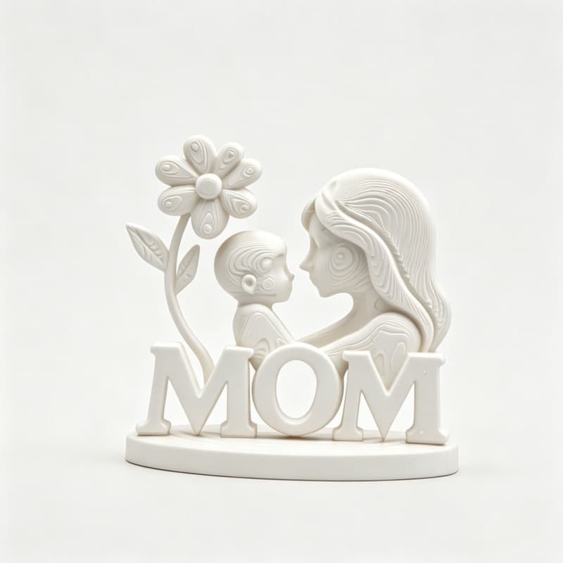 New cross-border hot-selling 3D printed Mother's Day decoration, perfect for mothers and children, a heartwarming gift, and a great Amazon new product.