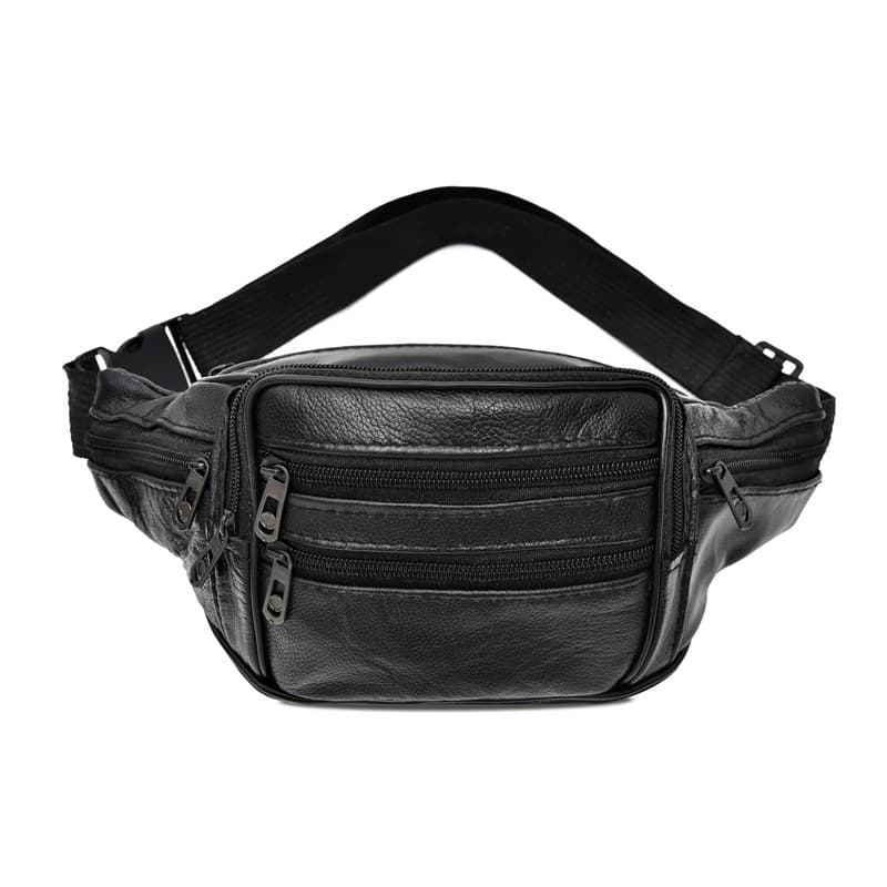 New PU Waist Pack for Men Business Crossbody Sling Bag Running Sports Chest Bag Outdoor Tactical Backpack Phone Coin Purse