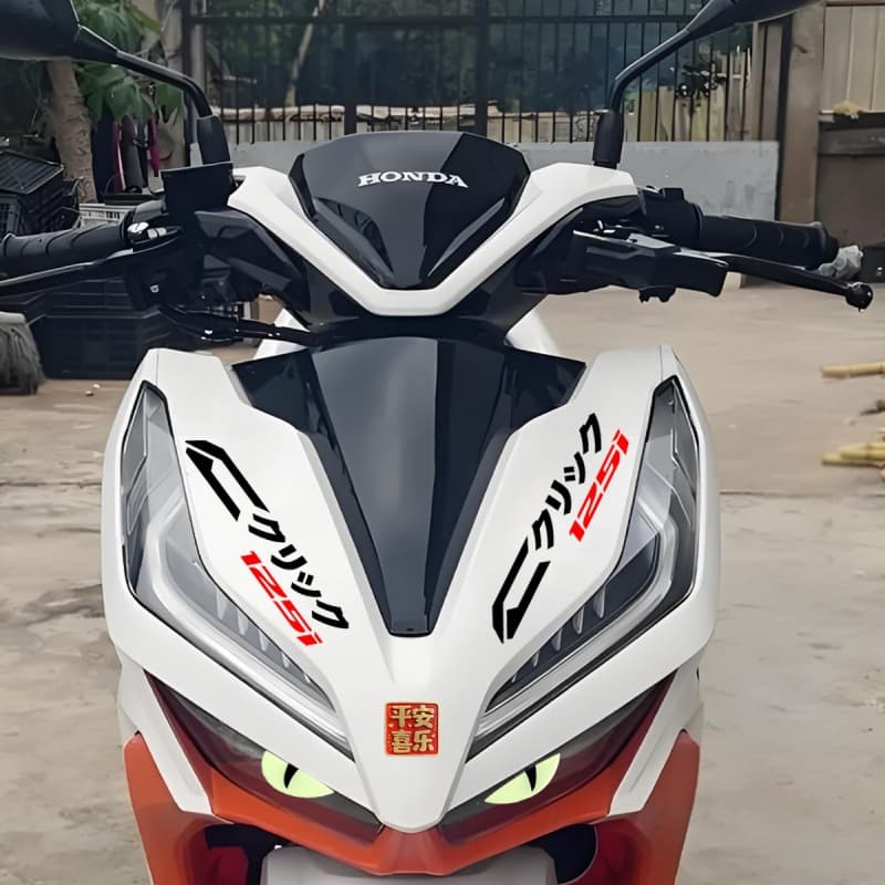 Cross-Border Hot-Selling Decals Suitable for Honda Click125I 150I Motorcycle Modification Accessories, Decorative and Waterproof