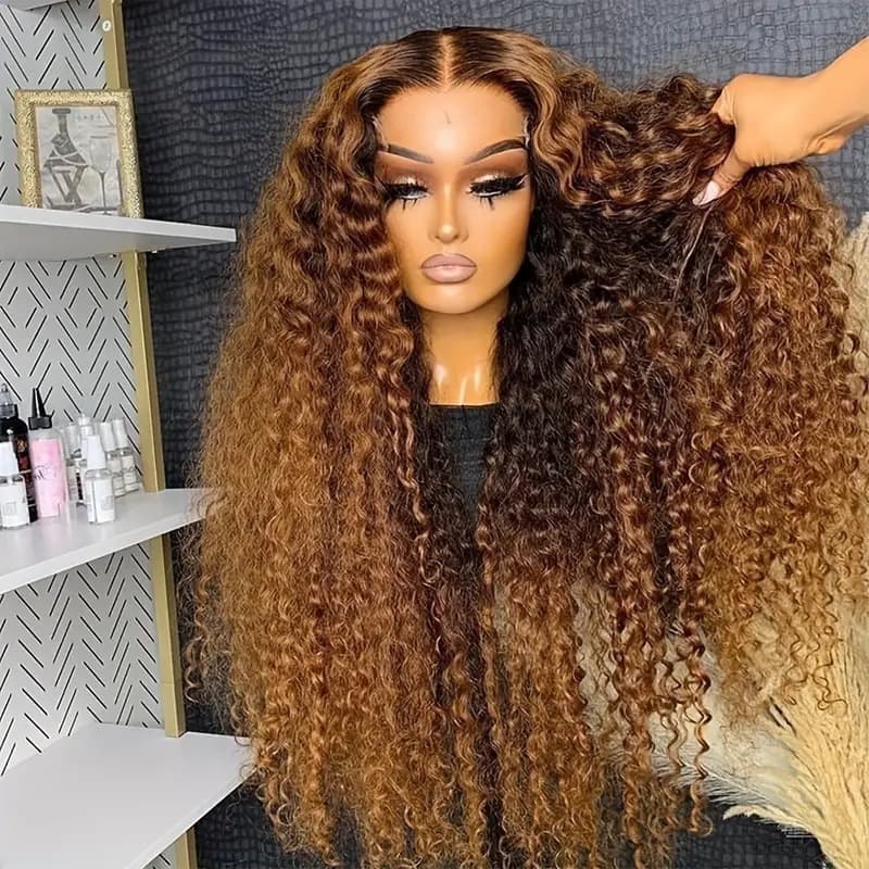 Amazon Cross-Border European and American Fashion Wigs, Popular in Africa, Small Curly Wrap-Around Afro Hair, Long Curly Hair, Fluffy