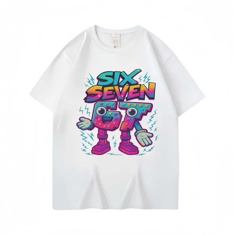 2026 European American Kids 67 Funny New Cotton T-Shirt Summer Boys Fashion Trendy