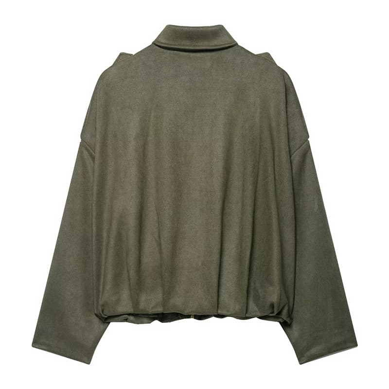Foreign Trade Wholesale Pocket Decorated Suede Jacket
