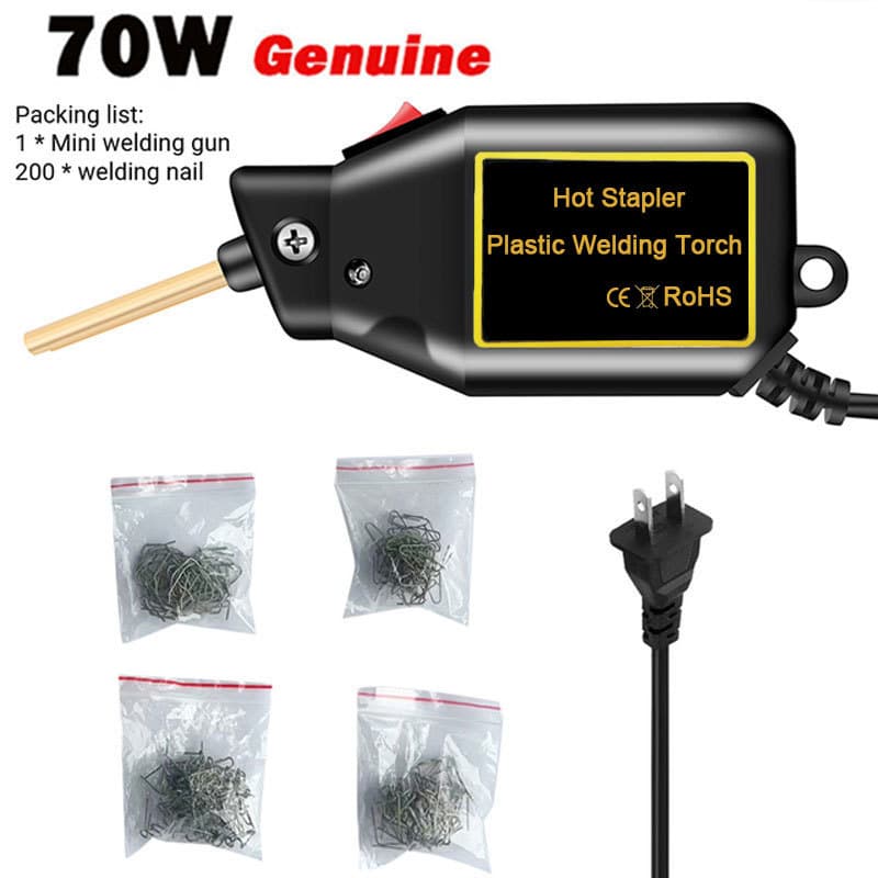 Bumper repair, plastic repair welding, automotive hot melt welding gun, welding machine, plastic welding machine, fusion welding machine, plastic repair