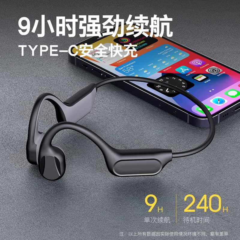 New cross-border product: MG8 bone conduction wireless Bluetooth earphones, gift set, non-in-ear wireless sports bone sensor earphones