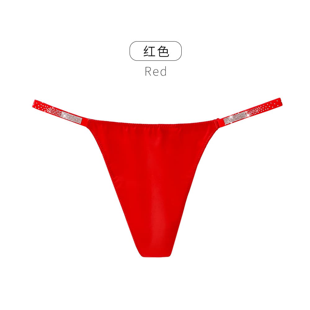 Amazon Cross-Border Sexy European and American Thong Women's Thin Strap Ultra-Thin Silver Ribbon Breathable and Comfortable Women's Underwear in Stock
