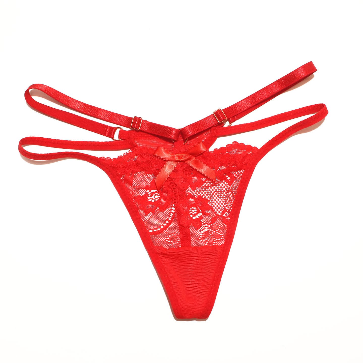 Export Sexy Thong Hollow Lace Thin Strap Seamless Transparent Mood French Hot New Women T-Back