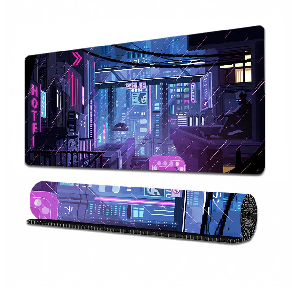 Cross-border Street Scene Mouse Pad, Extra Large, Stain-Resistant, Chinese-Style Landscape Desk Mat, Gaming & Esports Large Pad, Mousepad
