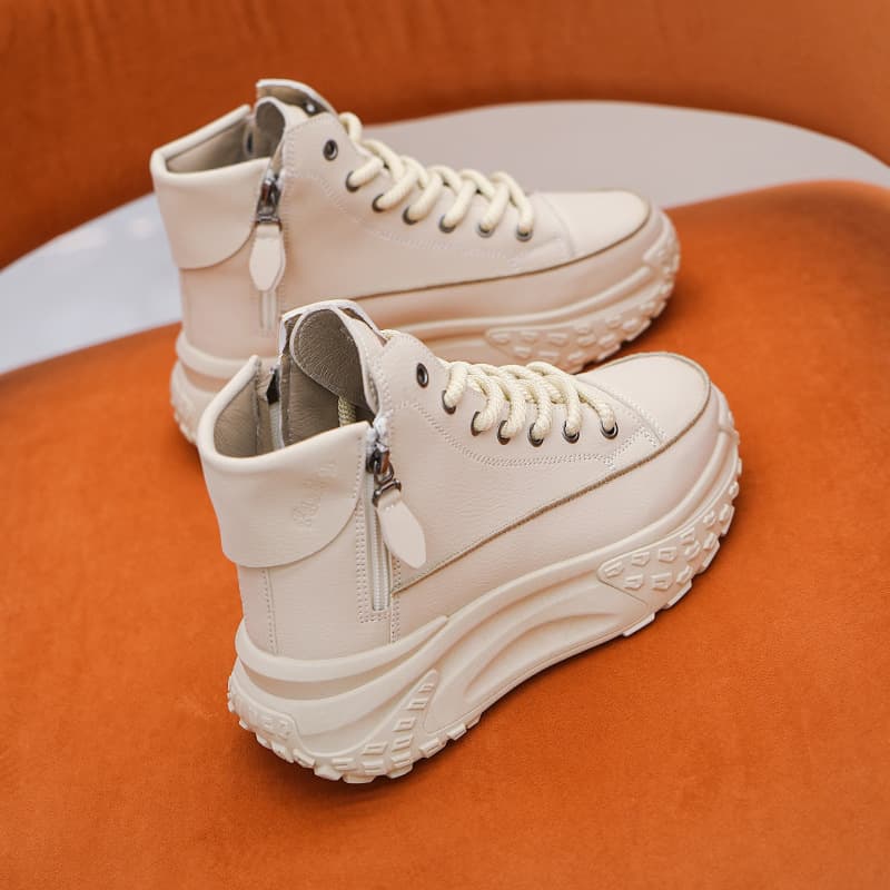 Plus Size Snow Boots Women Ankle Boots Fleece Lined High Top 2024 Autumn Winter New Cotton Shoes Thick Sole Casual Sports Shoes
