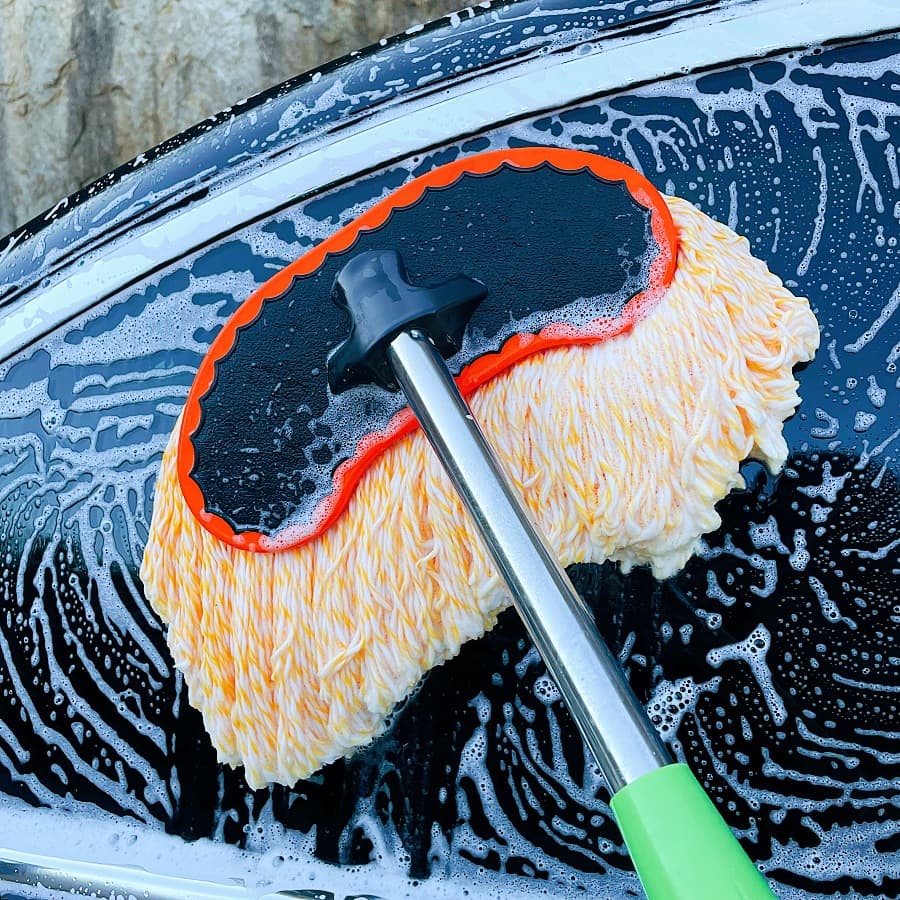 Car Wash Brush, Wash Mitt, and Cleaning Tool Set for Large Vehicles