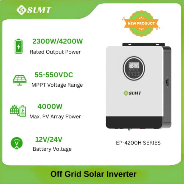 12V/24V Dual Voltage Inverter EP-4200H2300W/4200W 55V~500V MPPT 80A