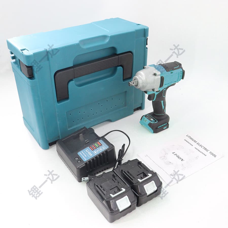 Cross-Border Foreign Trade High-Torque 600N Lithium Battery Wholesale Rechargeable Electric Wrench for Auto Repair, Impact Brushless High Torque