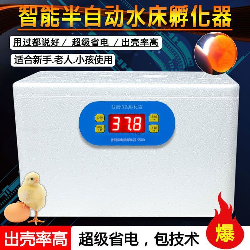 Mini Home Automatic Incubator for Chicken, Duck, Goose, and Pigeon Eggs, Water Bed Incubator