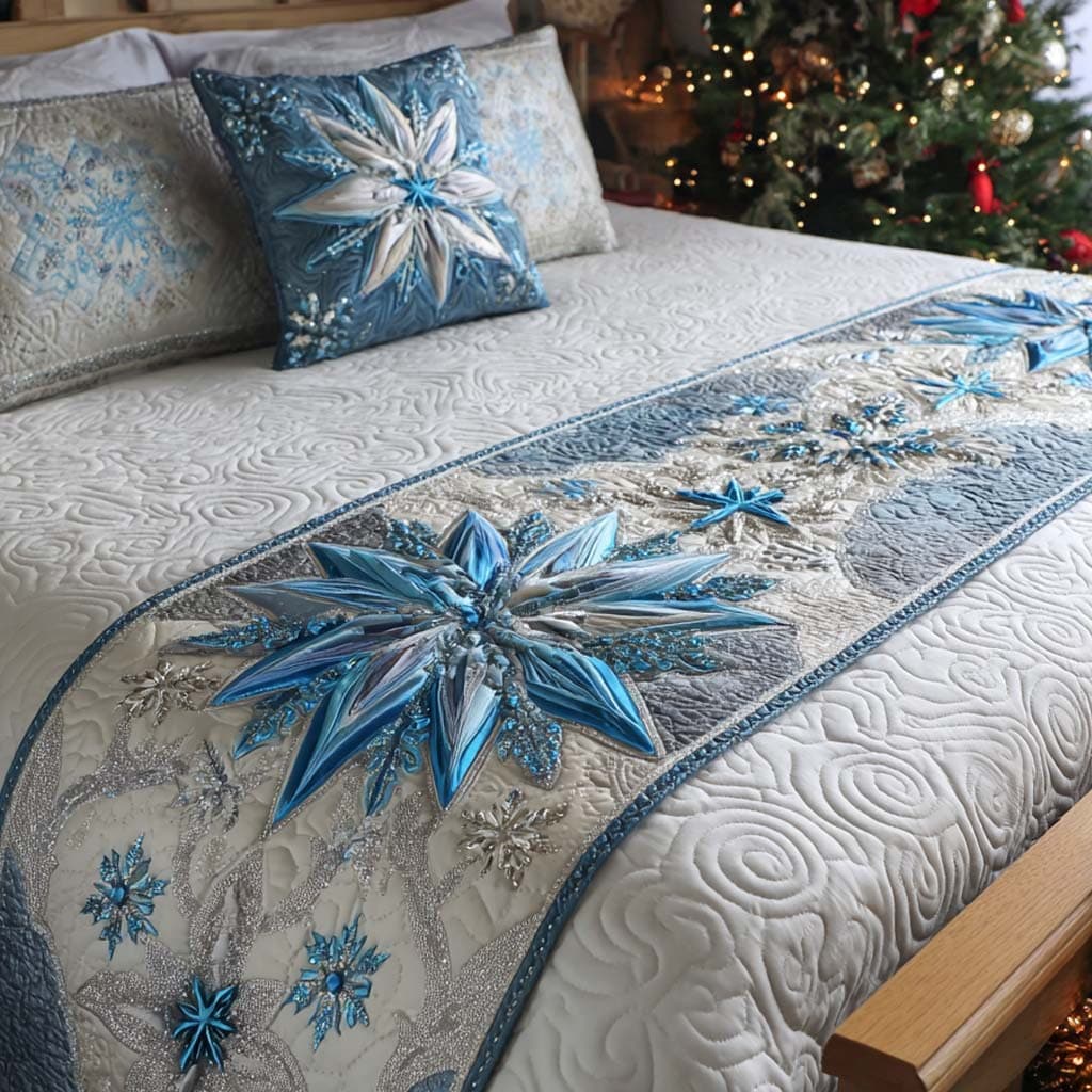 Cross-border exclusive supply of retro sewing machine pattern quilted bed runners, digitally printed, suitable for all seasons, factory direct sales.