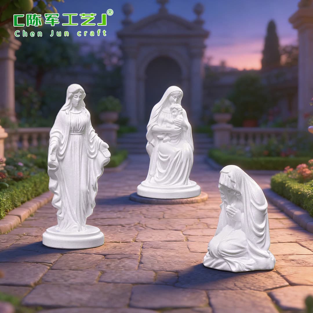 Simulation White Madonna Figure DIY Decoration Desktop Micro Landscape Ornament