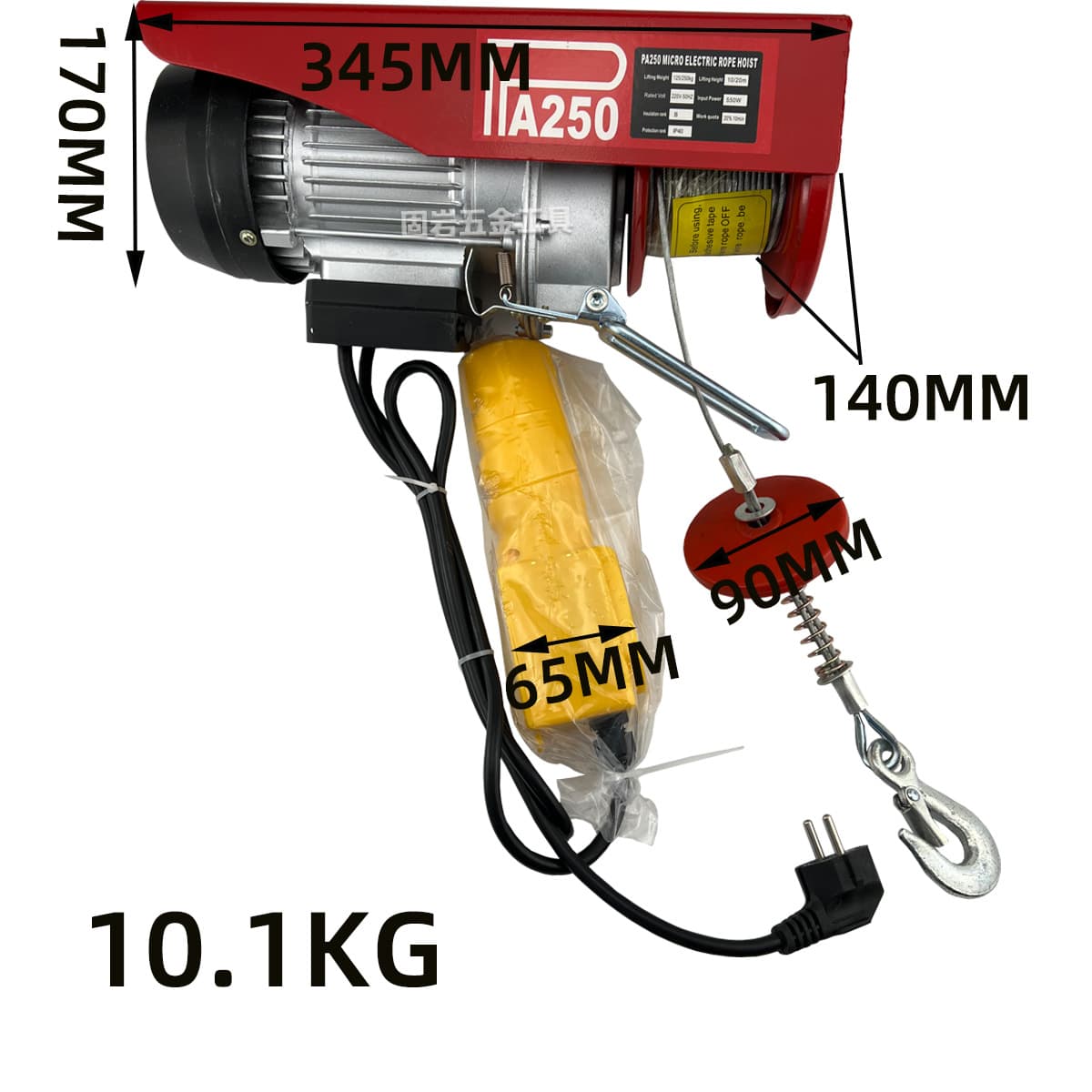 Manufacturer's New Wholesale Home Building Decoration Micro Electric Hoist Steel Wire Rope Adjustable Small Crane 220V Remote Control