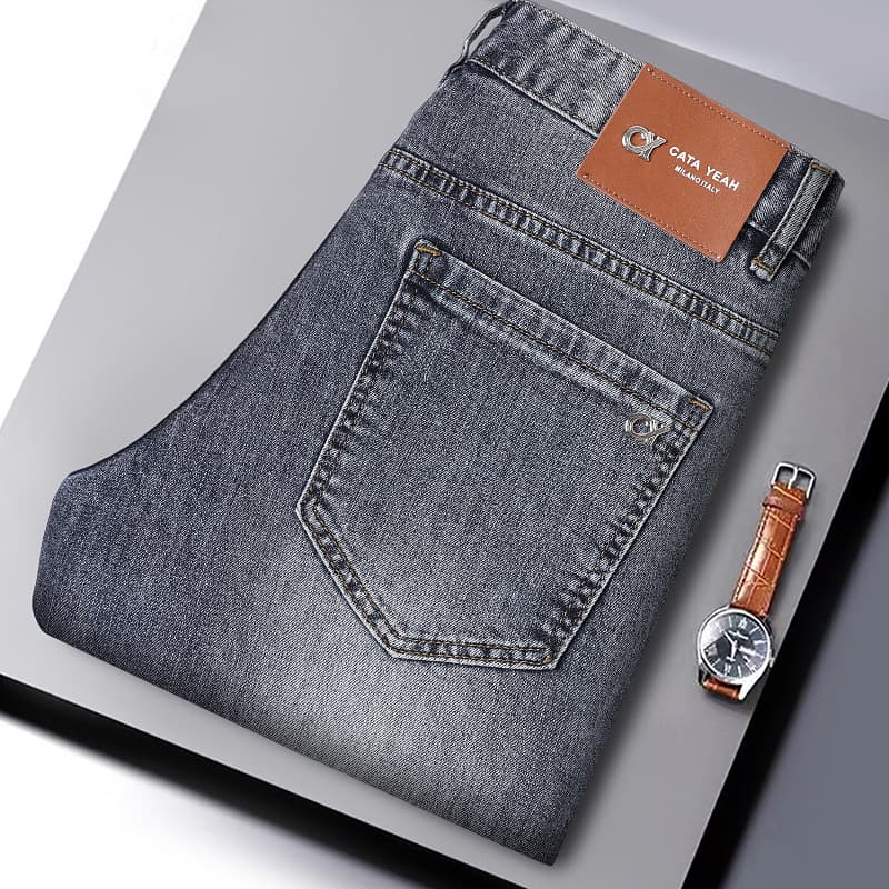 2026 Spring/Summer New High-End Trendy Men's Jeans - Stretch, Slim Fit, Skinny, Fashionable, Versatile, Casual Trousers